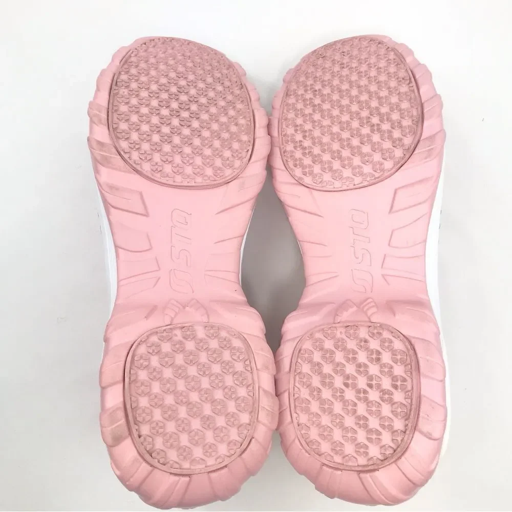 STQ Pink Gradient Air Cushion Speckled Knit Sock Athletic Walking Sneakers